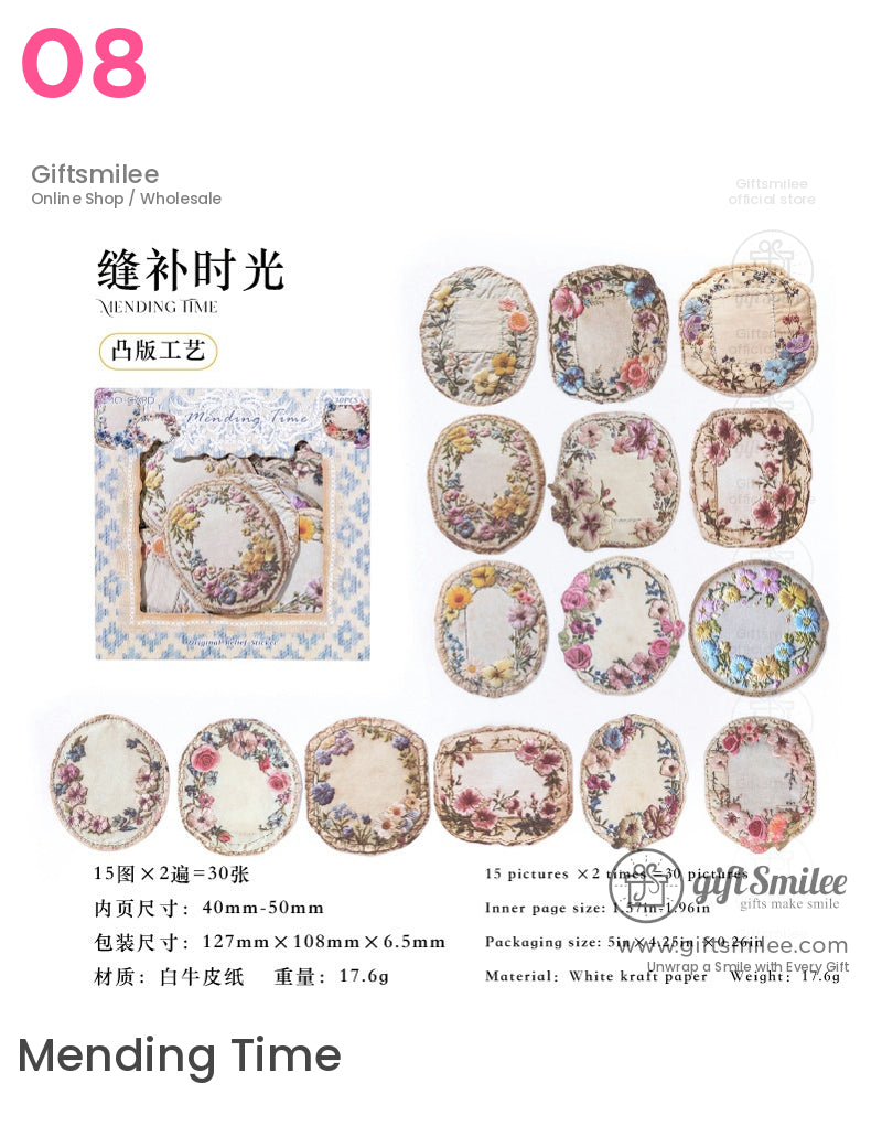 自然主題蝴蝶蘑菇和花卉剪紙貼紙 | KS-SA-3993