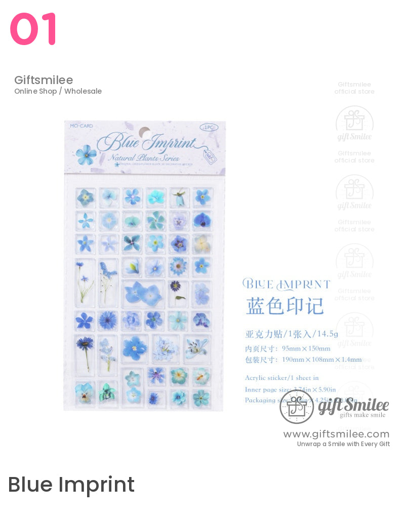 天然花卉與葉子貼紙 | KS-SA-4009