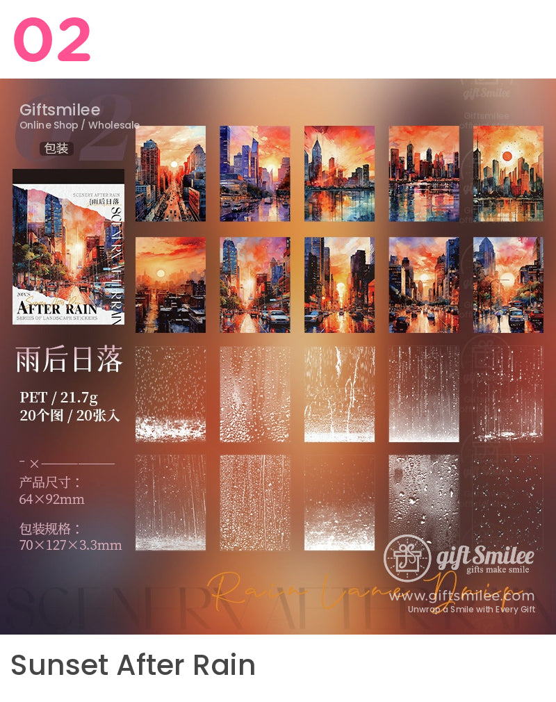 雨後藝術風景貼紙書 | KS-SA-4028