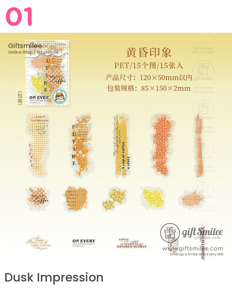 復古風格透明貼紙 | KS-SA-4050