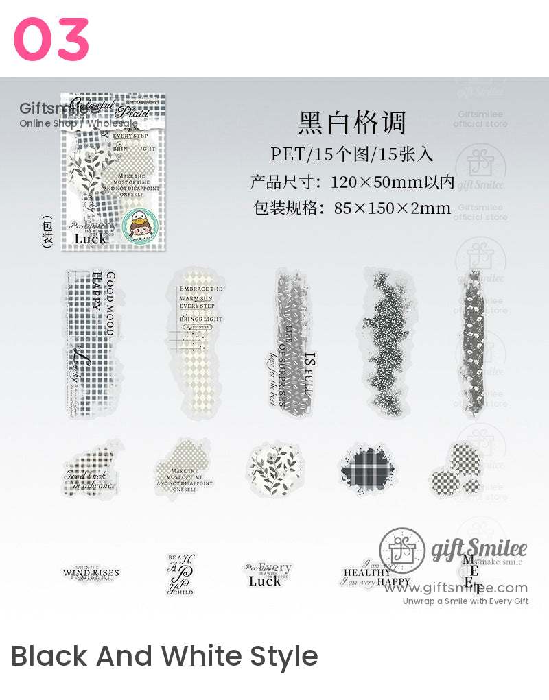 復古風格透明貼紙 | KS-SA-4050