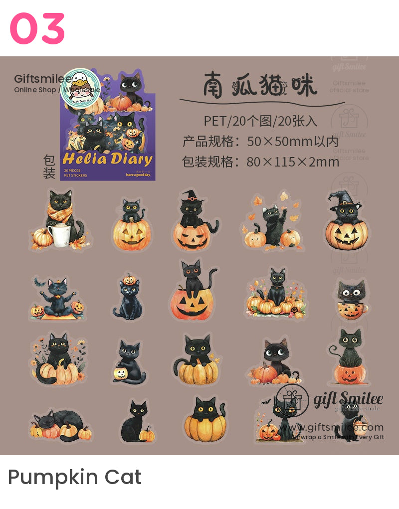 萬聖節黑貓貼紙 | KS-SA-4080