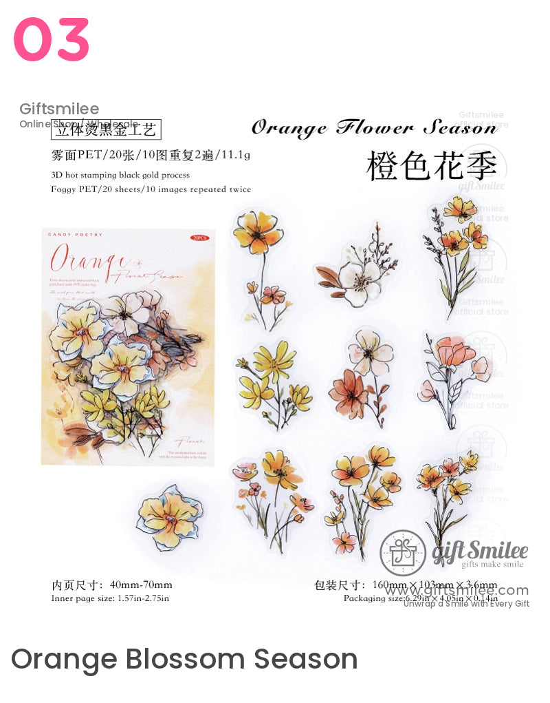 寵物貼紙水彩花寵物貼紙包 | KS-SA-4108 