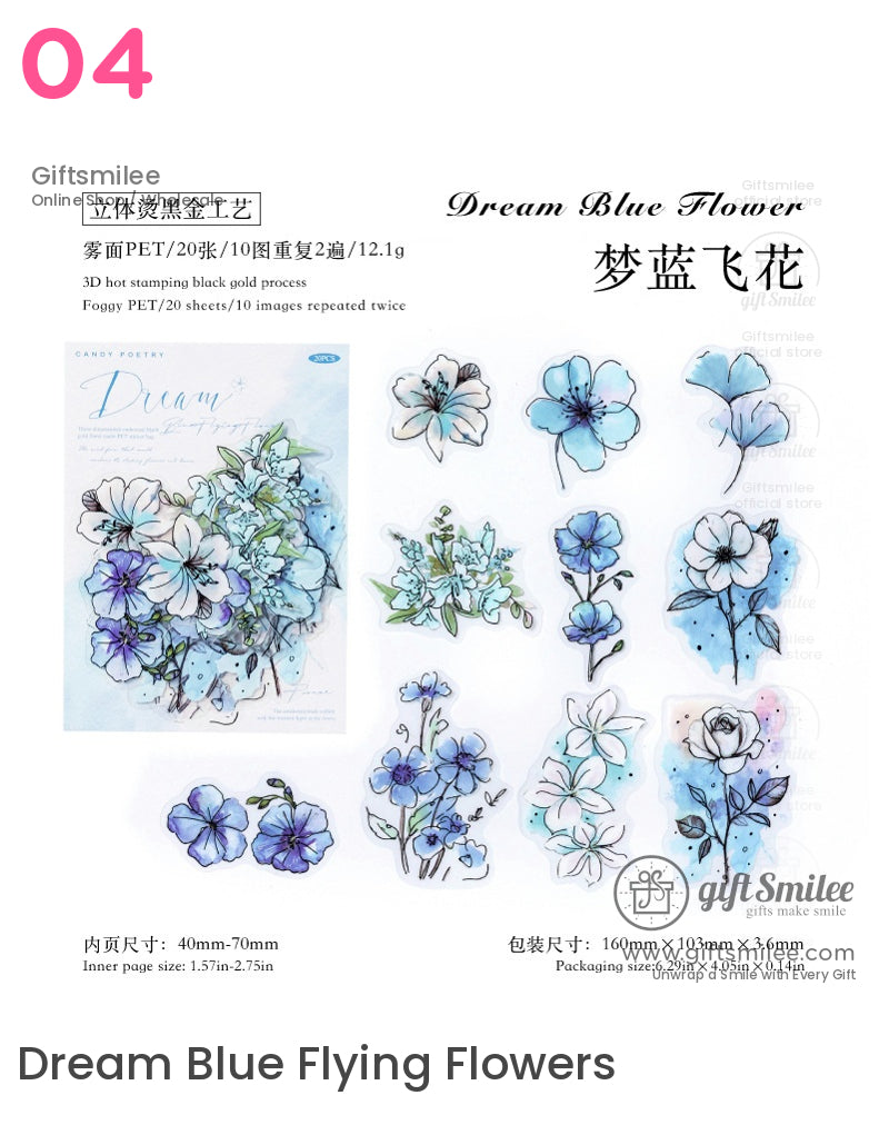 寵物貼紙水彩花寵物貼紙包 | KS-SA-4108 