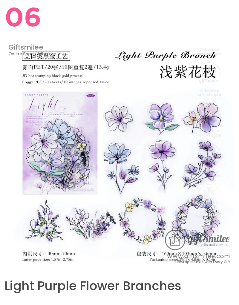 寵物貼紙水彩花寵物貼紙包 | KS-SA-4108 
