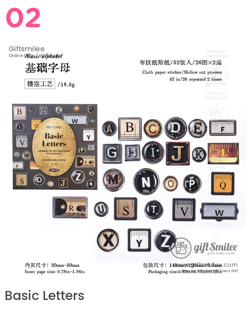 字母拼貼硬卡貼紙包 | KS-SA-4113 