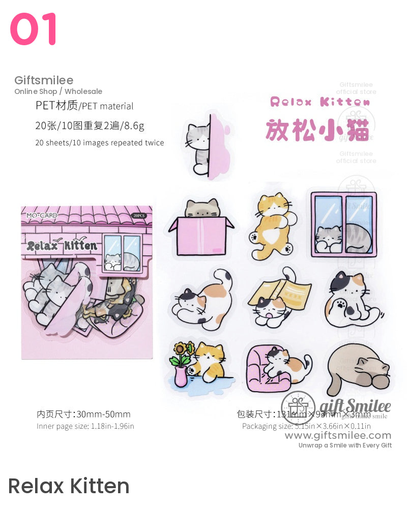 可愛寵物生活手冊貼紙包 | KS-SA-4224 