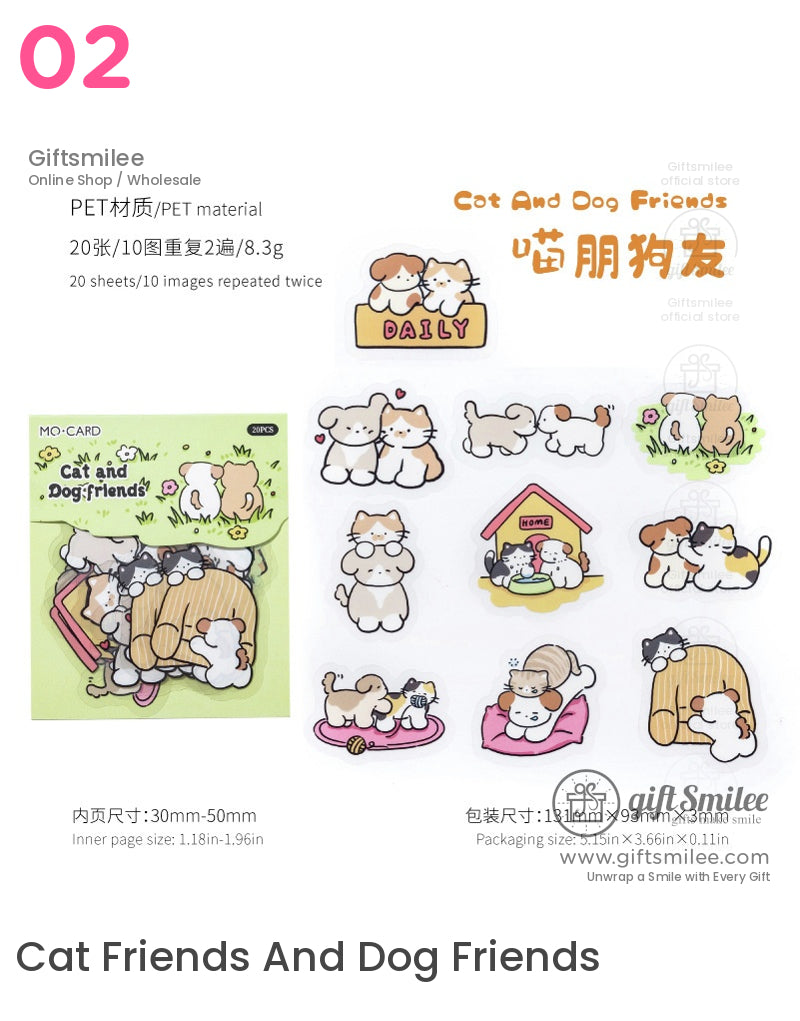 可愛寵物生活手冊貼紙包 | KS-SA-4224 