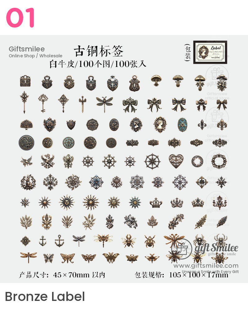 Assorted vintagestyle bronze metal charms including insects crowns anchors and floral motifs with intricate detailing