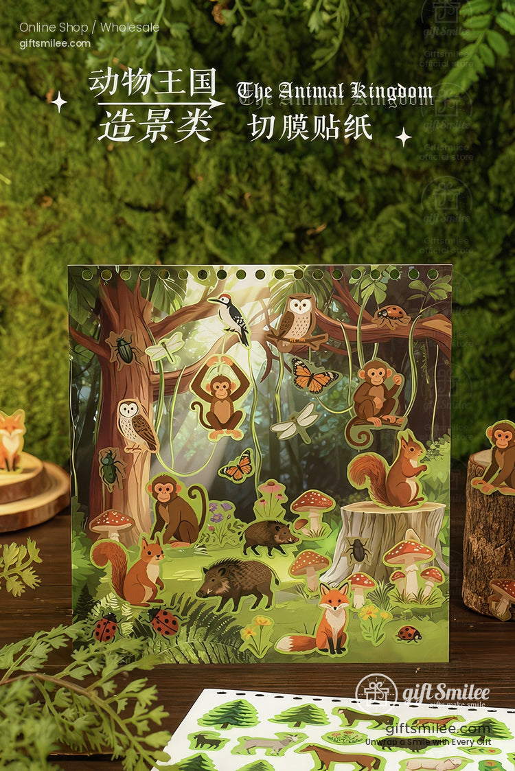 Synthetic Paper Pre‑Cut 12 Themes With Coloring Back Sticker Scene Book | KS-SA-4254