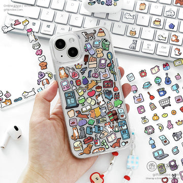 Matte Waterproof Pet Mini Icon Assorted Sticker Pack | KS-SA-4258