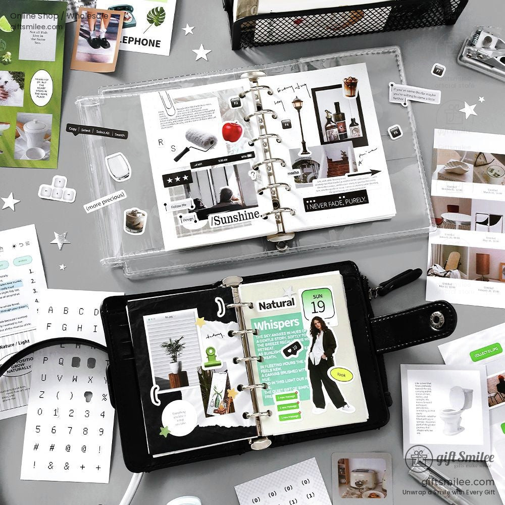 Matte Pet Die‑Cut 20‑Piece Mixed Aesthetic Decorative Stickers | KS-SA-4259