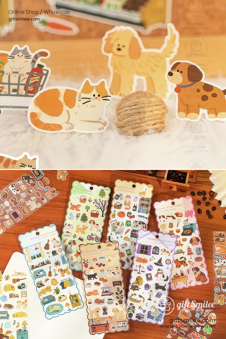 Matte Pvc Die-Cut Rich-Color Animal Motifs Sticker Sheets | KS-SA-4264