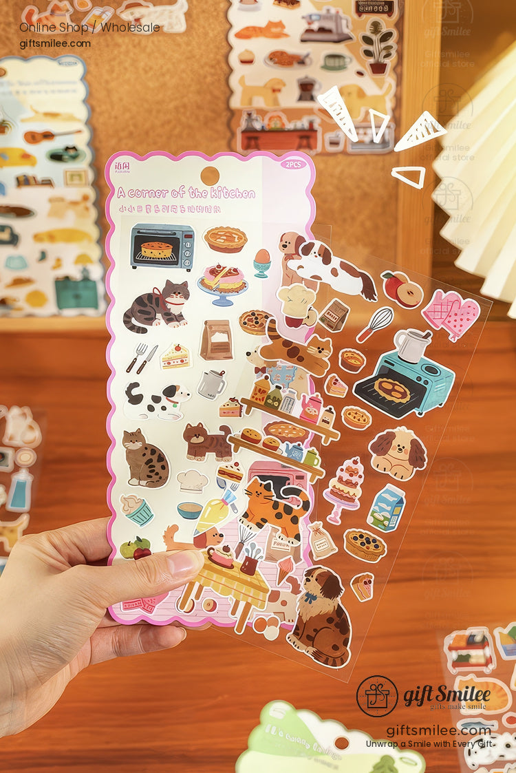 Matte Pvc Die-Cut Rich-Color Animal Motifs Sticker Sheets | KS-SA-4264