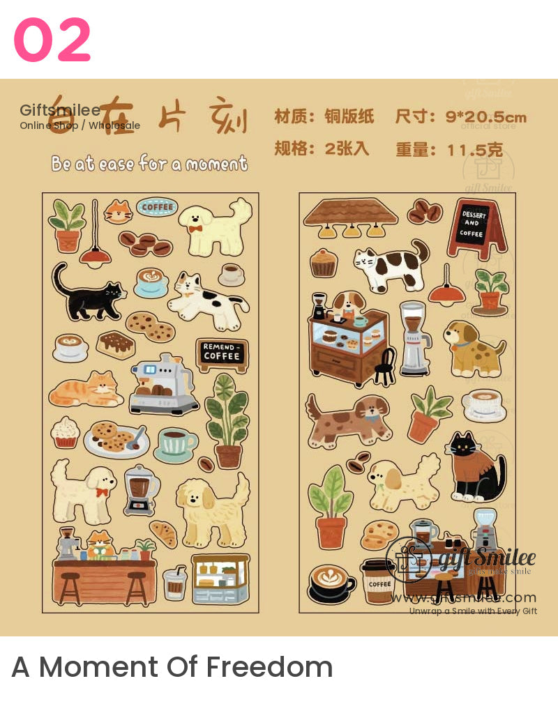 Matte Pvc Die-Cut Rich-Color Animal Motifs Sticker Sheets | KS-SA-4264