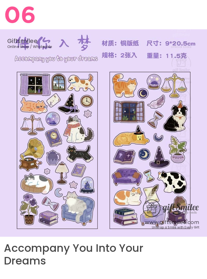 Matte Pvc Die-Cut Rich-Color Animal Motifs Sticker Sheets | KS-SA-4264