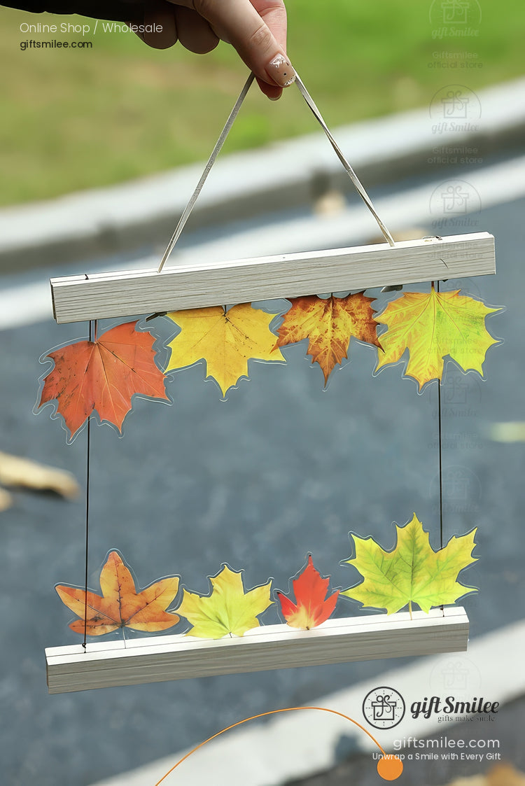 Pet Transparent Realistic Maple Leaves 15Pcs Set Decorative Stickers | KS-SA-4266