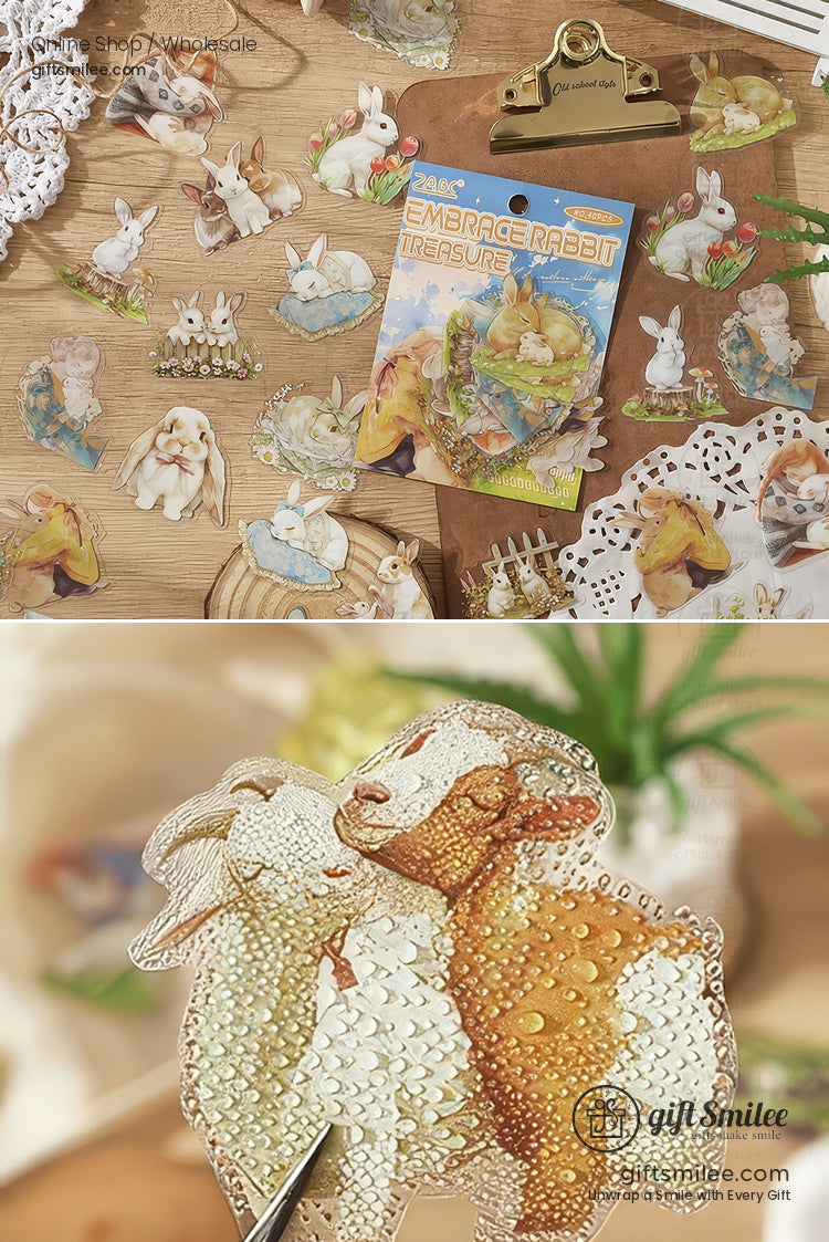 Matte Pet Die‑Cut Watercolor Animal Themes 40Pcspack Decorative Stickers | KS-SA-4269