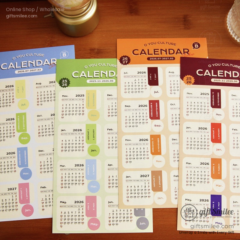 2026 Calendar Index Stickers | KS-SA-4272