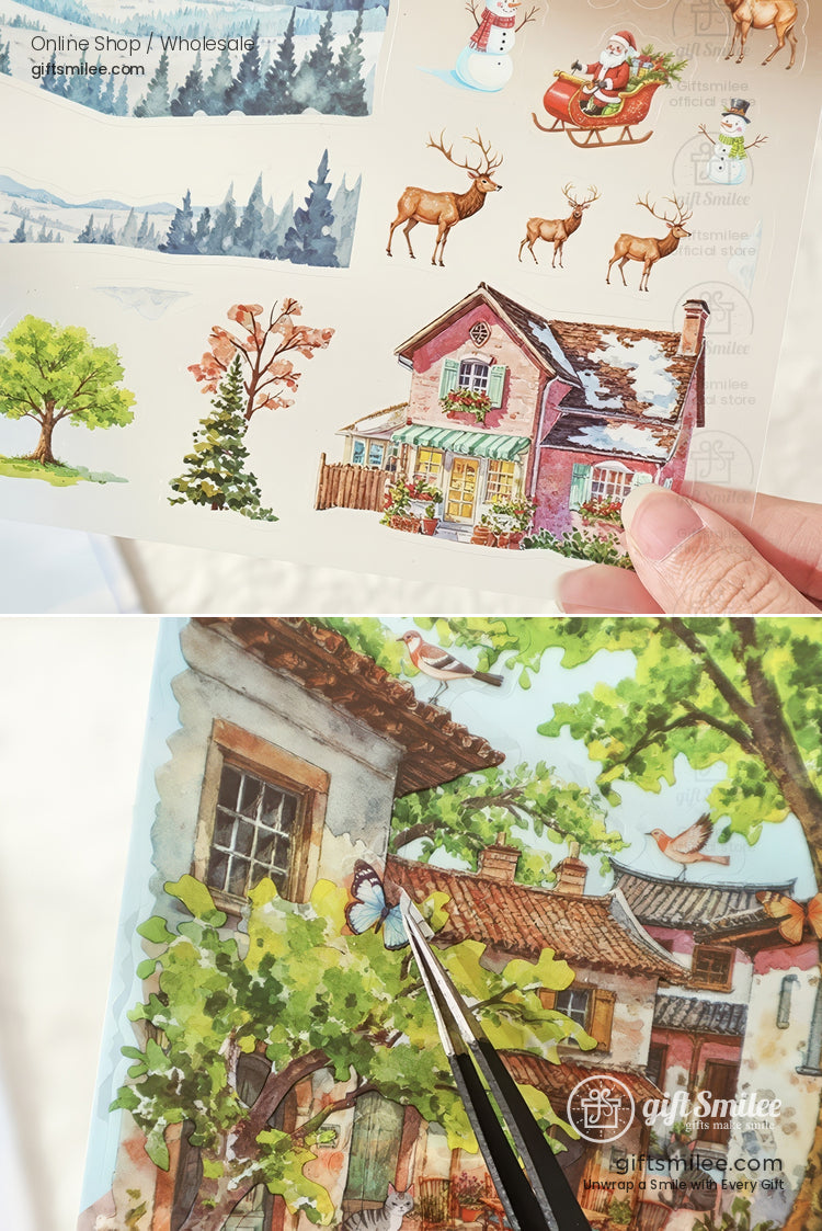 Landscaping 3D Scene Stickers | KS-SA-4276