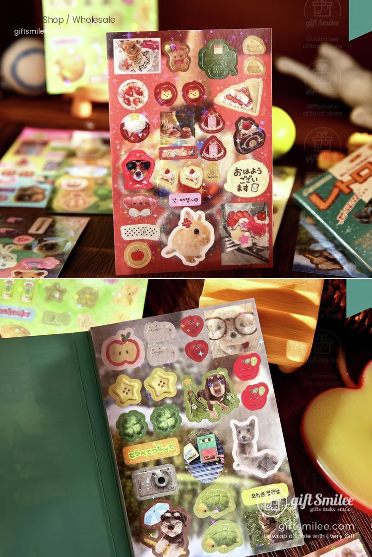 Cute Pet Food And Toy Store Sticker Book | KS-SA-4277