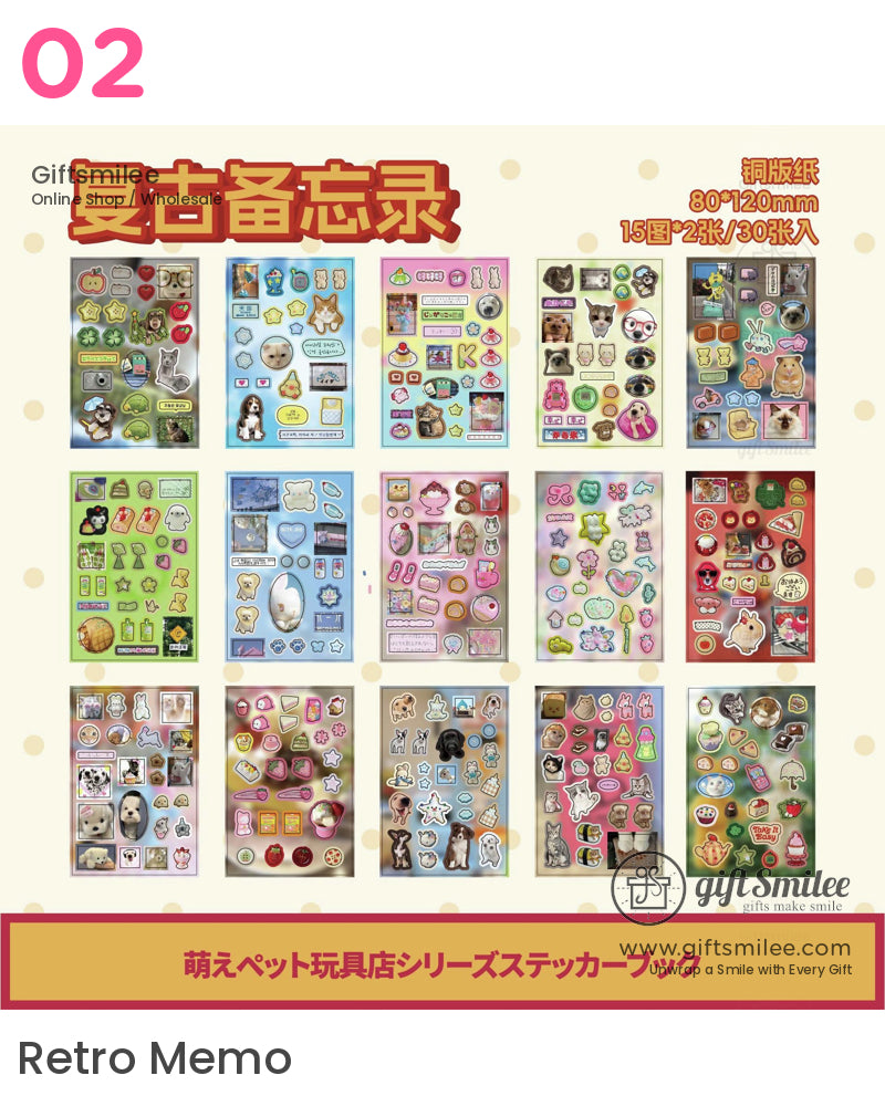 Cute Pet Food And Toy Store Sticker Book | KS-SA-4277