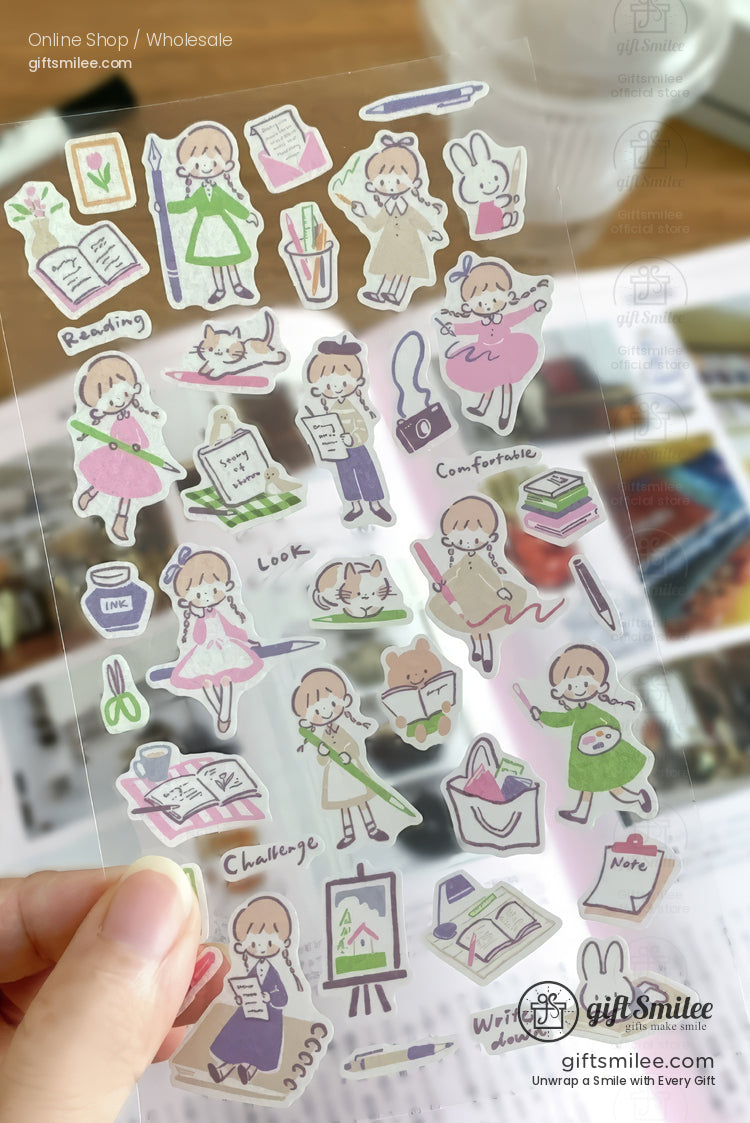 Lines And Color Blocks Sticker Sheets | KS-SA-4279