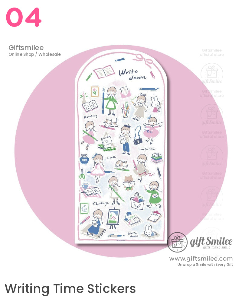 Lines And Color Blocks Sticker Sheets | KS-SA-4279