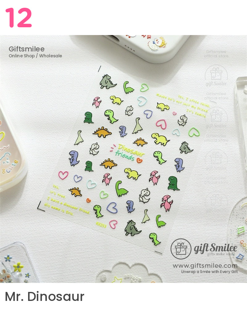 Puffy 3D Embossed Vinyl Pastel Cute Icons Puffy Stickers | KS-SA-4280