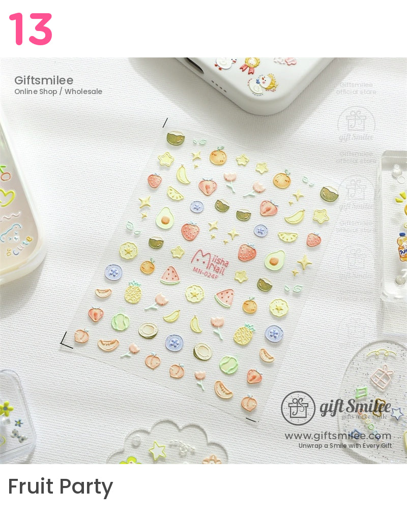 Puffy 3D Embossed Vinyl Pastel Cute Icons Puffy Stickers | KS-SA-4280