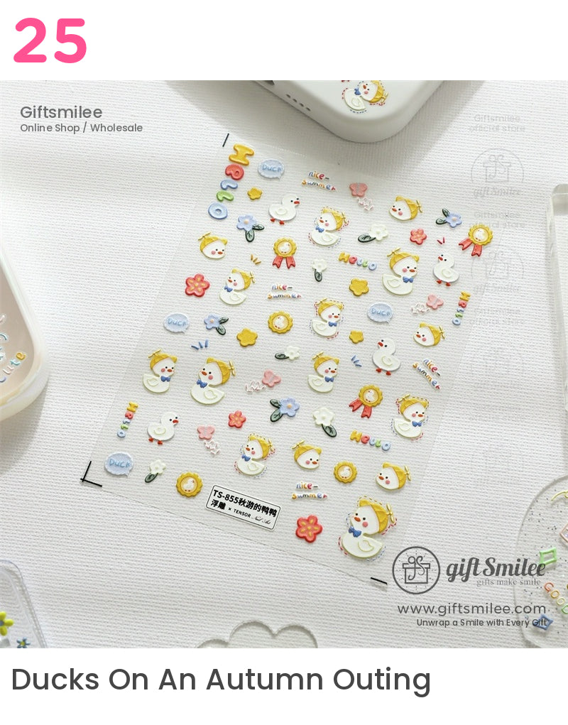 Puffy 3D Embossed Vinyl Pastel Cute Icons Puffy Stickers | KS-SA-4280