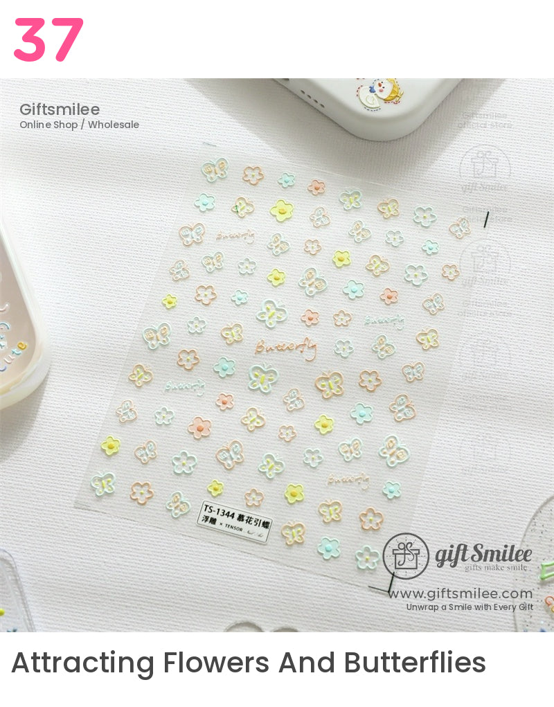Puffy 3D Embossed Vinyl Pastel Cute Icons Puffy Stickers | KS-SA-4280