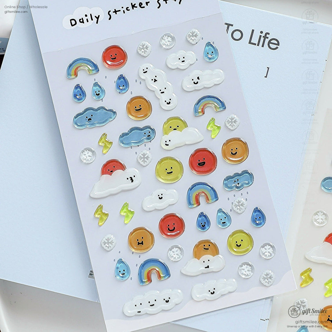 Epoxy Puffy Glossy 3D Sticker Sheet | KS-SA-4281