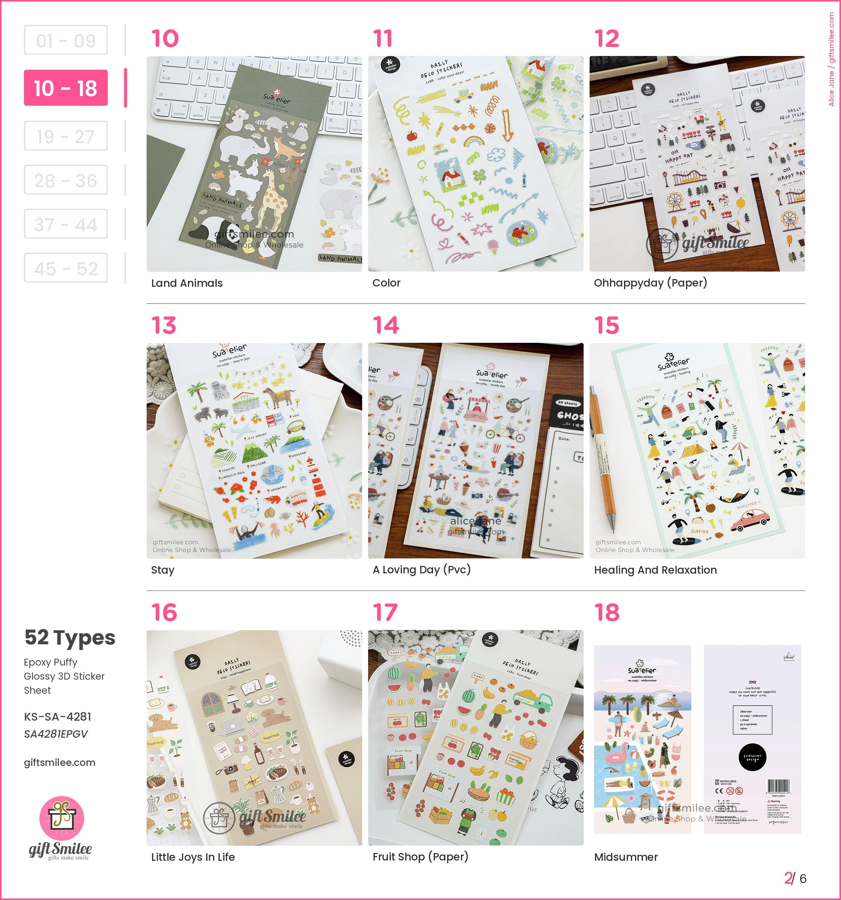 Epoxy Puffy Glossy 3D Sticker Sheet | KS-SA-4281