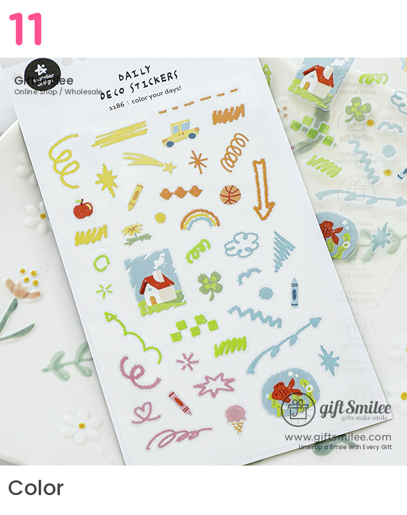 Epoxy Puffy Glossy 3D Sticker Sheet | KS-SA-4281