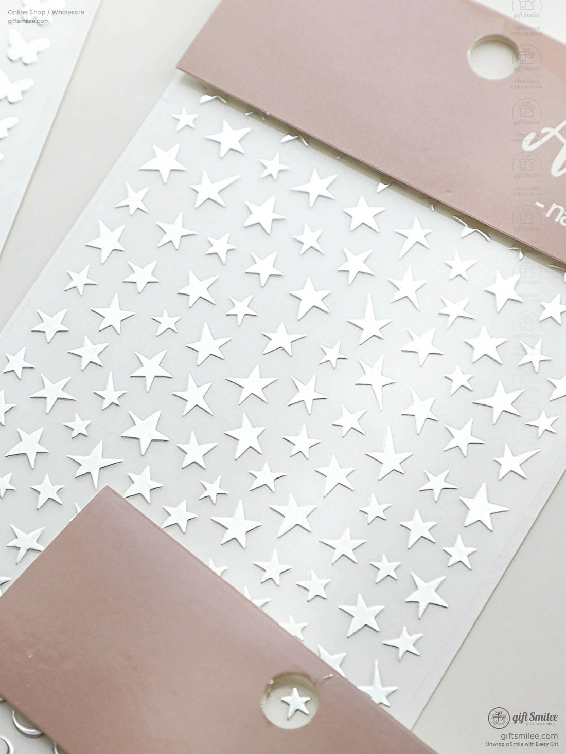 Mirror-Finish Silver Foil Micro Icons Decorative Stickers | KS-SA-4282