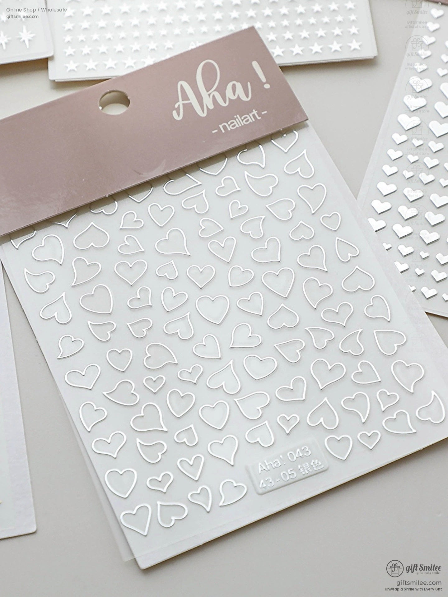 Mirror-Finish Silver Foil Micro Icons Decorative Stickers | KS-SA-4282