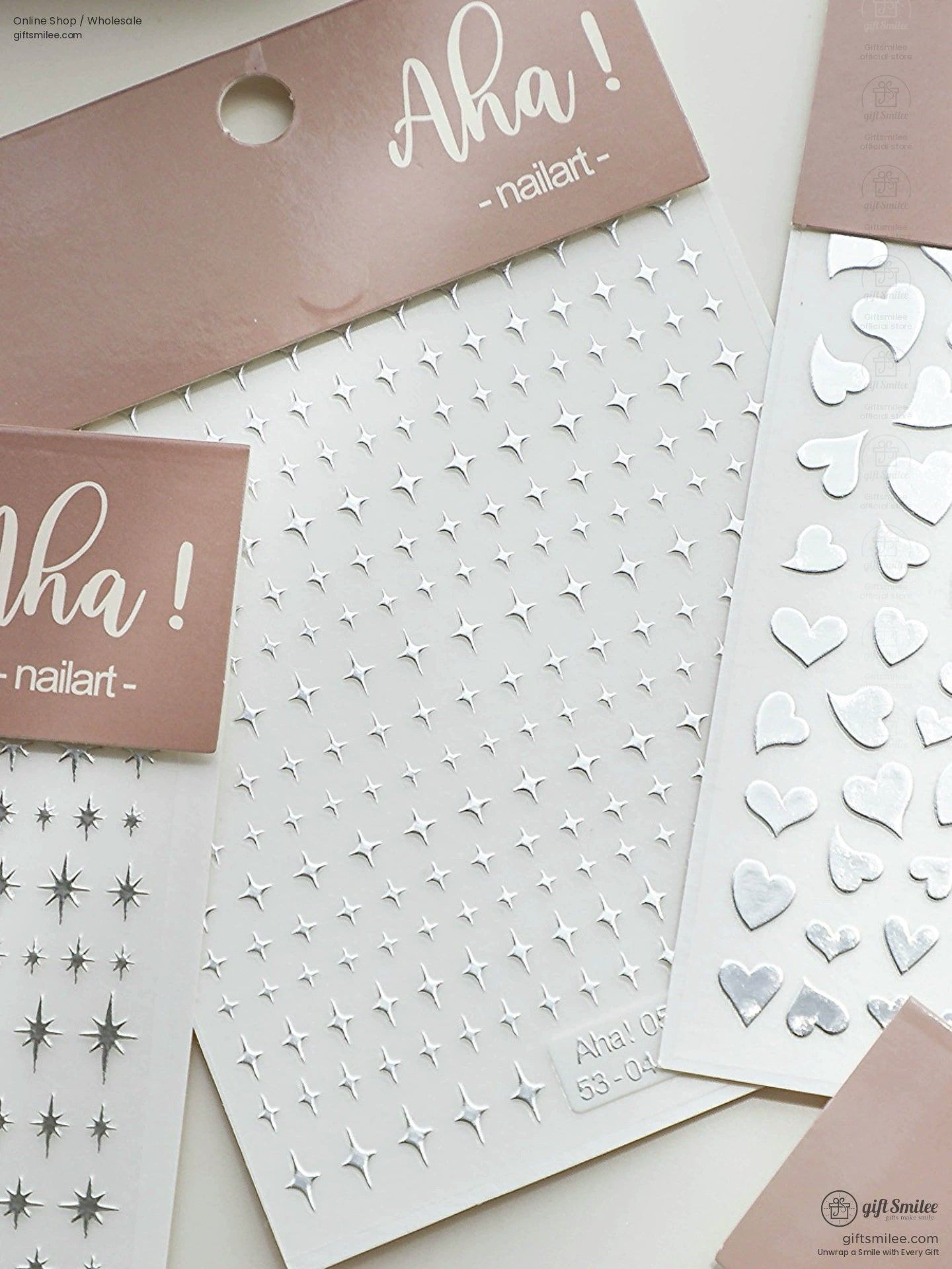 Mirror-Finish Silver Foil Micro Icons Decorative Stickers | KS-SA-4282