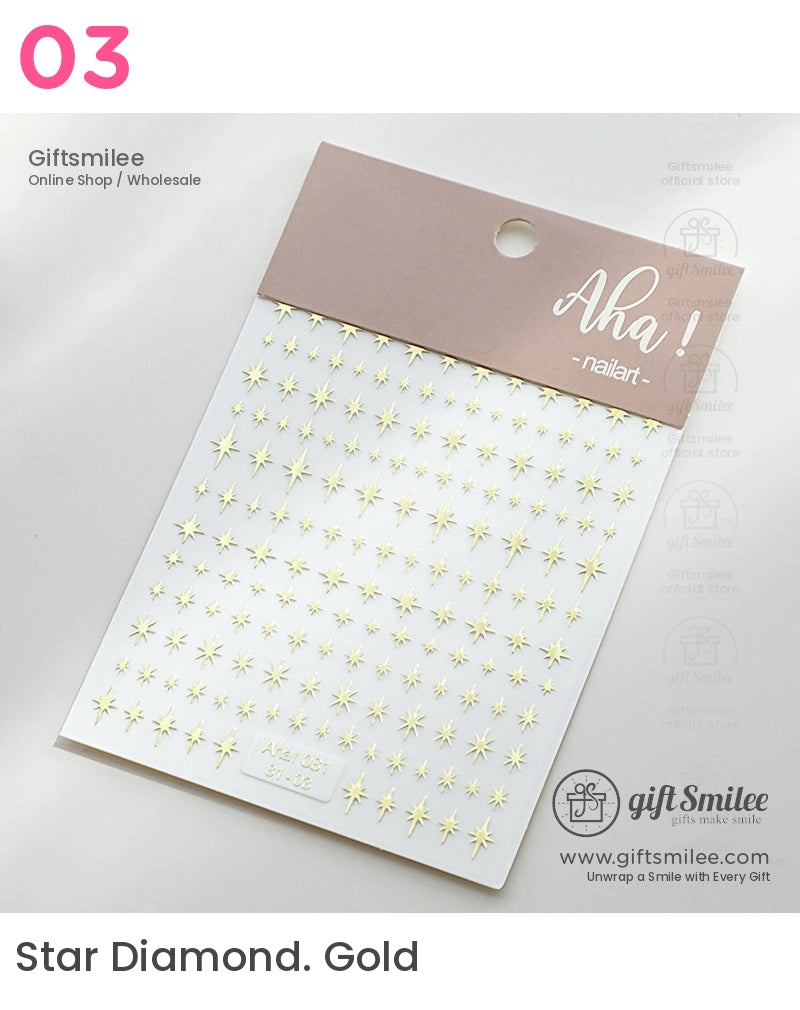 Mirror-Finish Silver Foil Micro Icons Decorative Stickers | KS-SA-4282