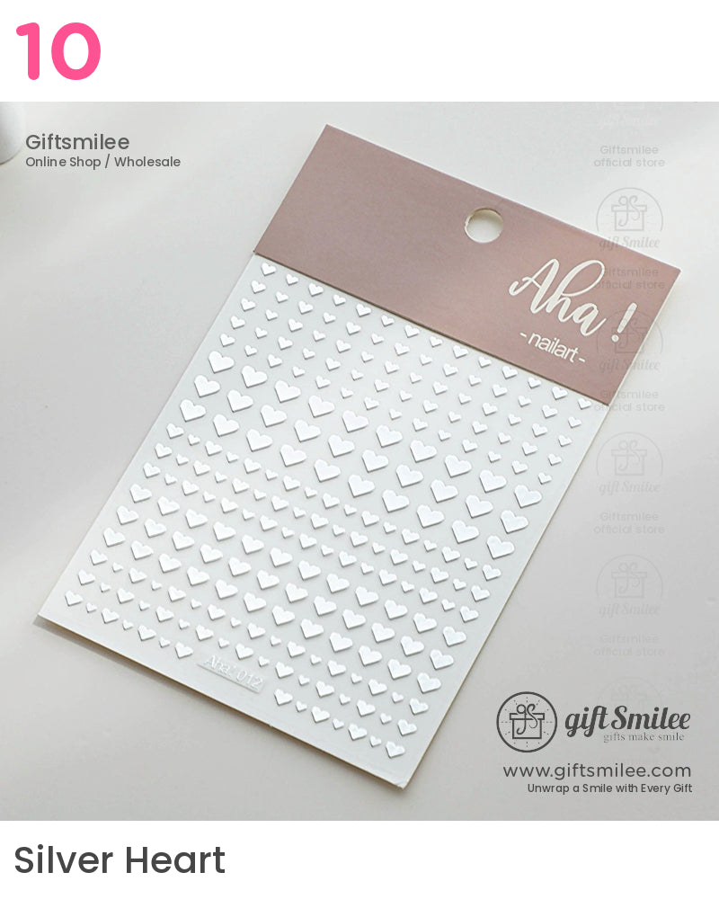 Mirror-Finish Silver Foil Micro Icons Decorative Stickers | KS-SA-4282