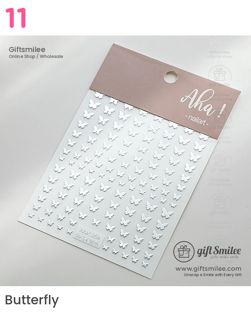 Mirror-Finish Silver Foil Micro Icons Decorative Stickers | KS-SA-4282