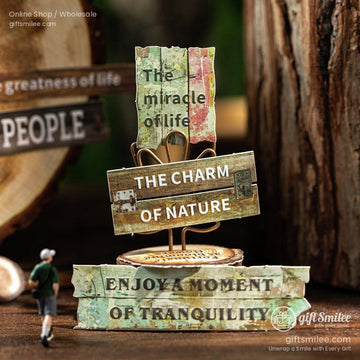 Embossed Faux-Wood Grain Phrase Die-Cuts Sticker Pack | KS-SA-4288