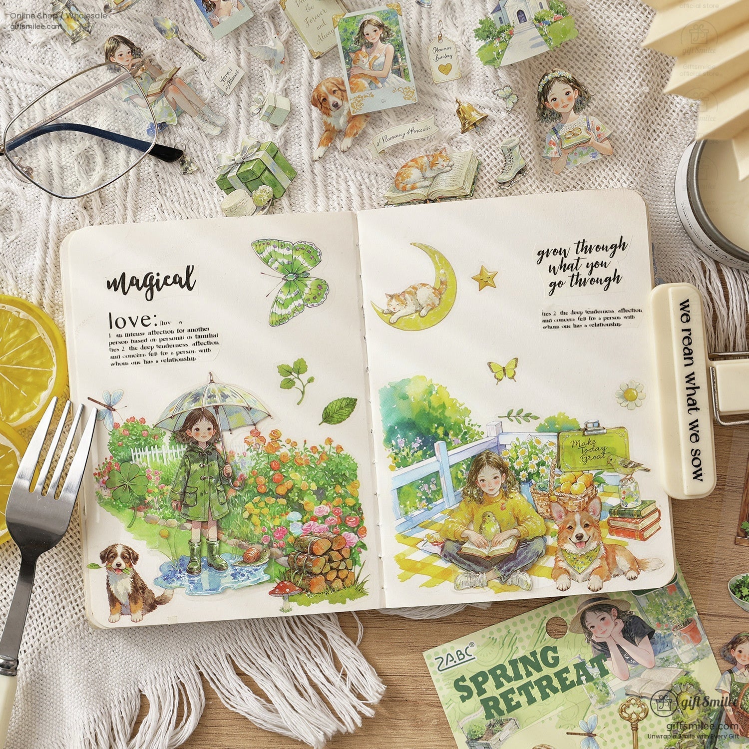 6 Theme Packs Waterproof Ink Decorative Planner Stickers | KS-SA-4313