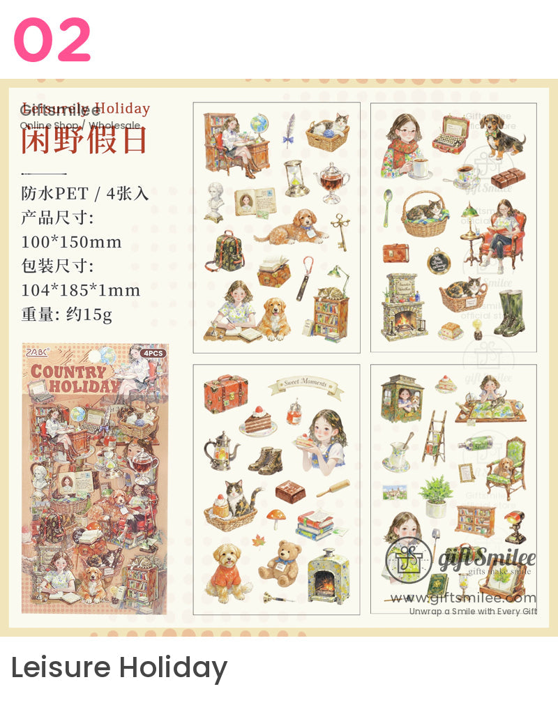 6 Theme Packs Waterproof Ink Decorative Planner Stickers | KS-SA-4313