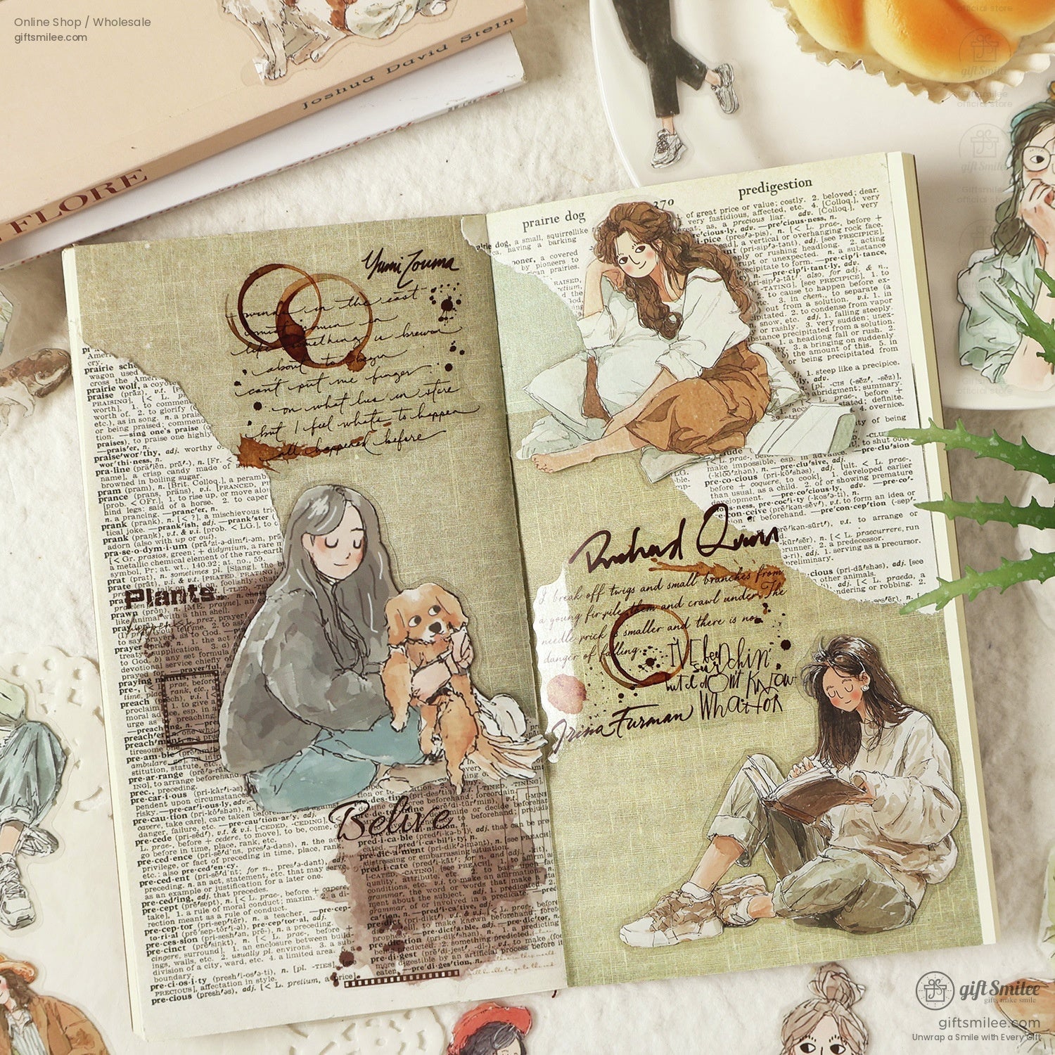 Waterproof Matte Vinyl 20-Piece Die-Cut Decorative Sticker Pack | KS-SA-4314