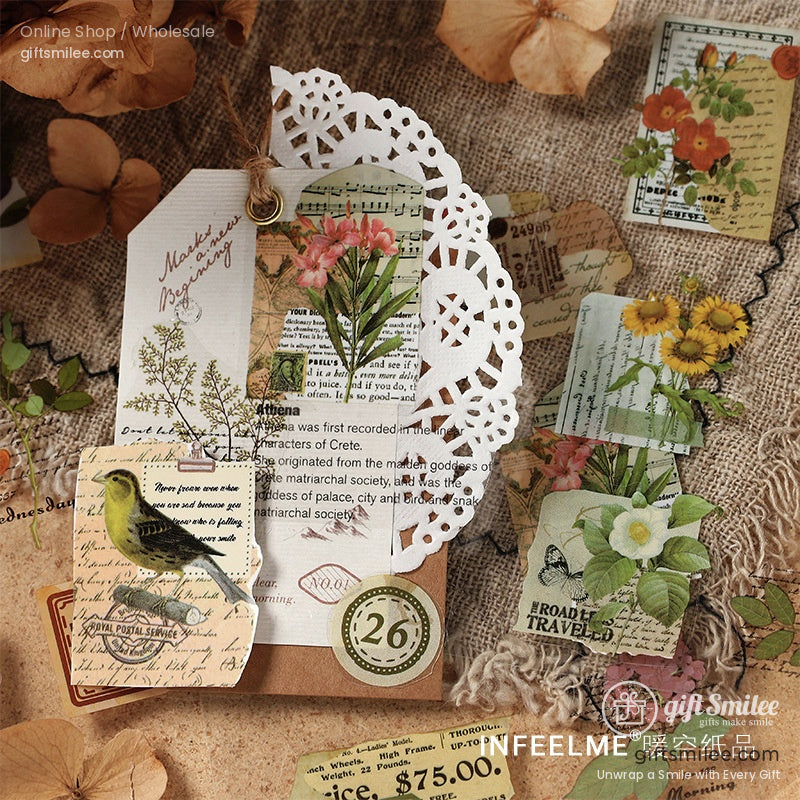 Translucent Vintage Botanicals Sticker Book | KS-SA-4318