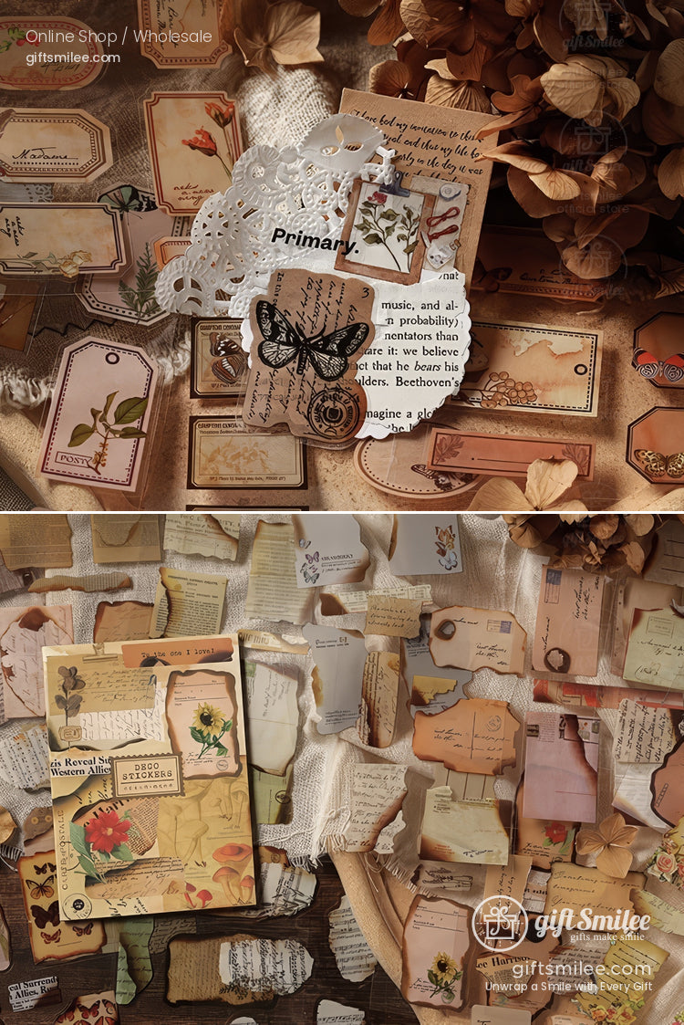 Translucent Vintage Botanicals Sticker Book | KS-SA-4318