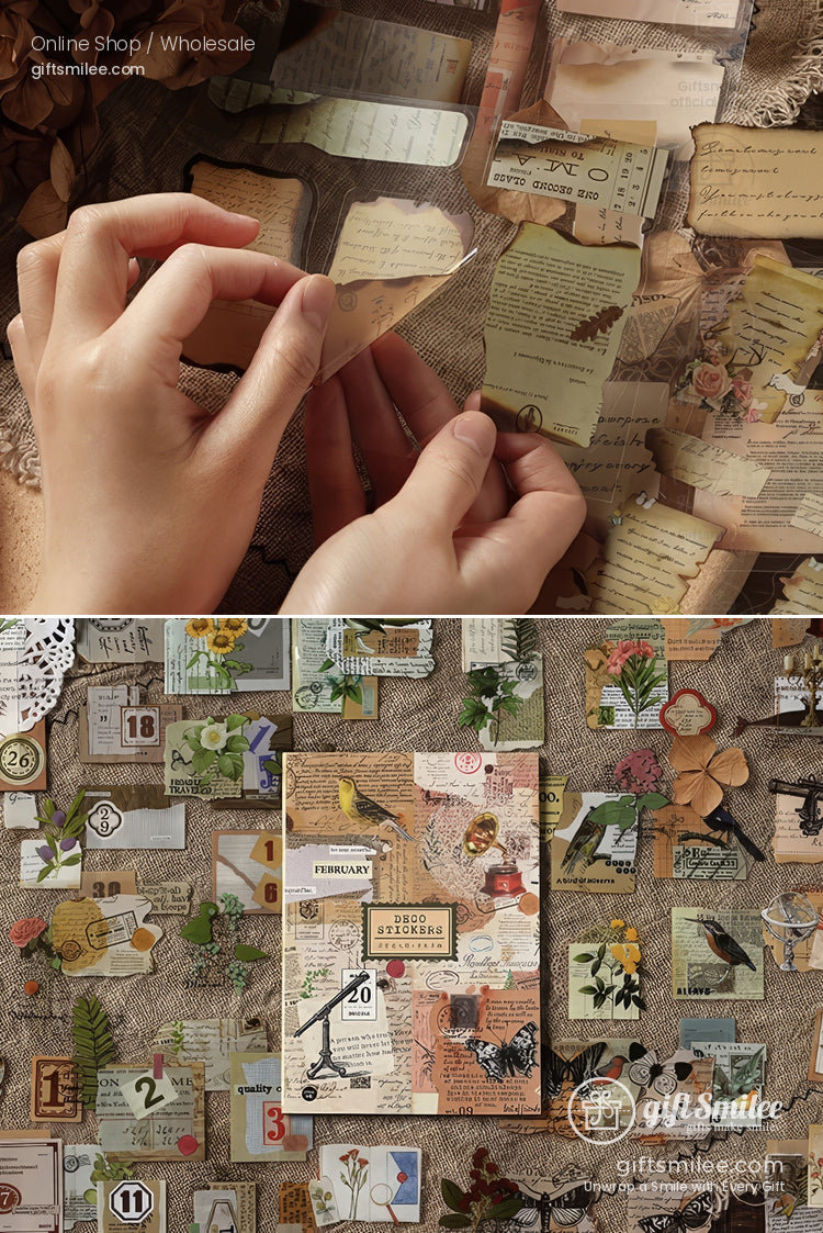 Translucent Vintage Botanicals Sticker Book | KS-SA-4318