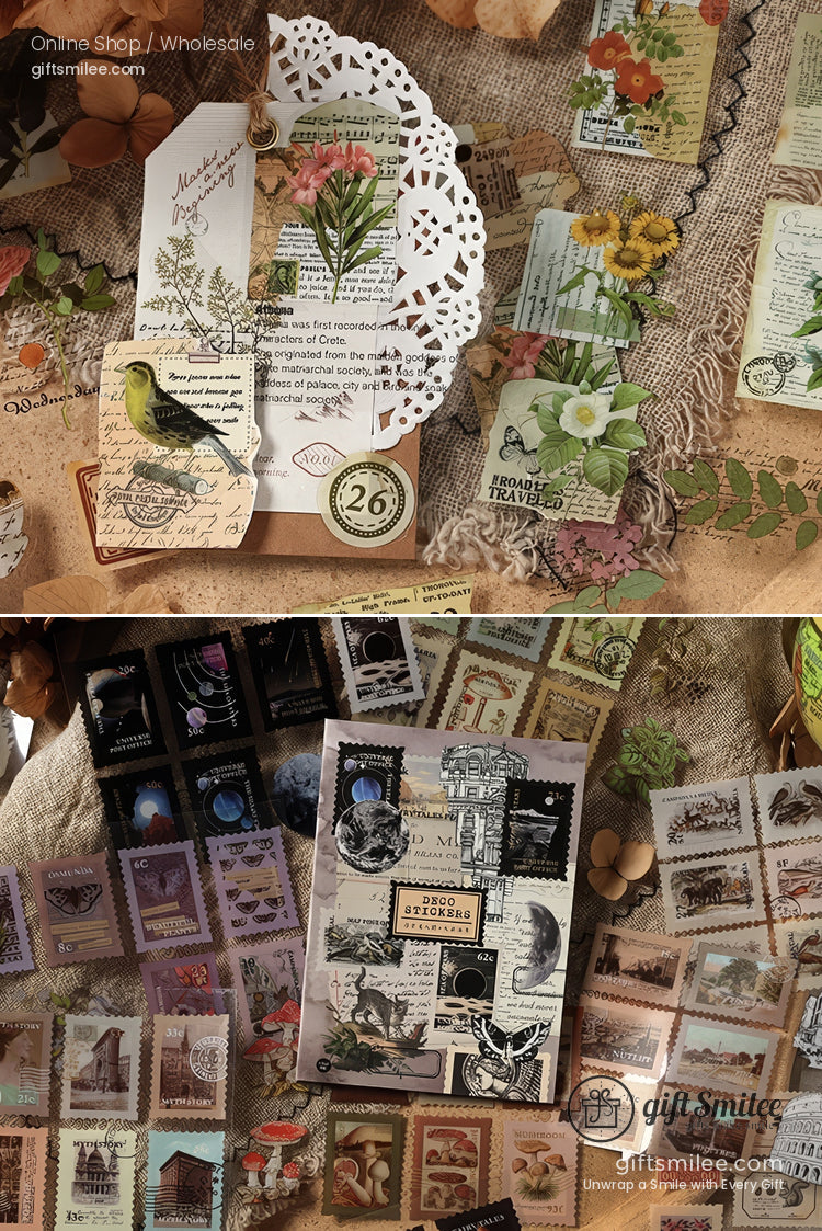 Translucent Vintage Botanicals Sticker Book | KS-SA-4318