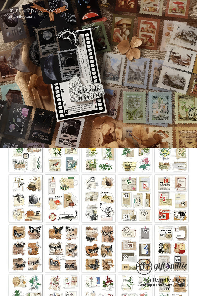 Translucent Vintage Botanicals Sticker Book | KS-SA-4318